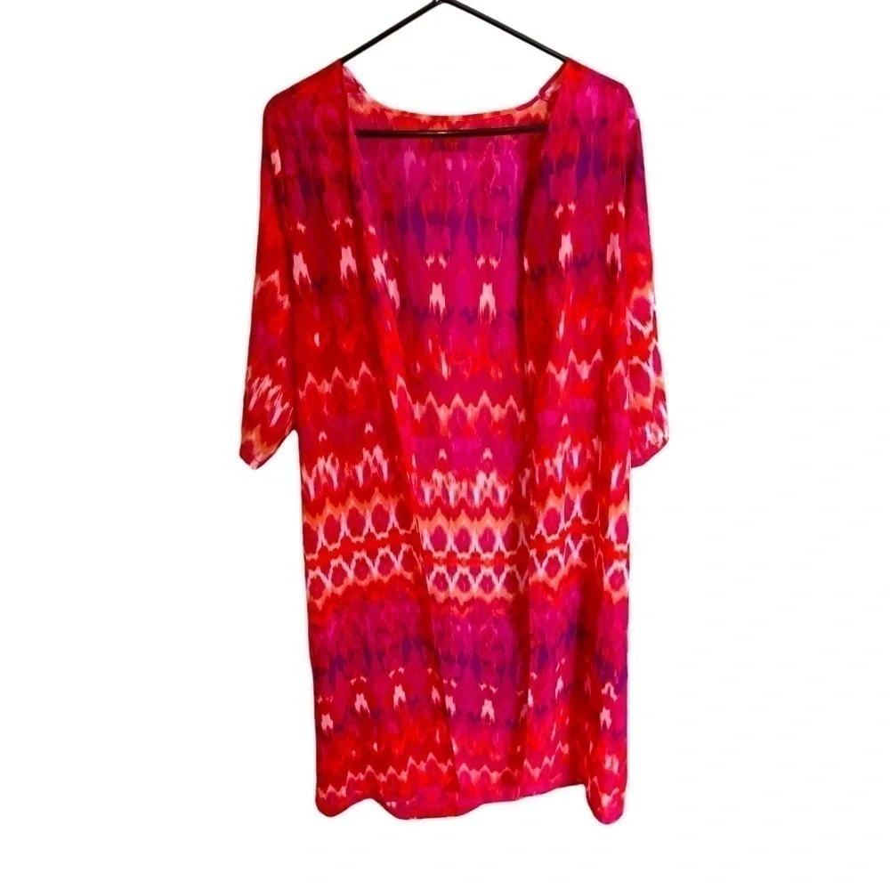 Sak Saum For Freedom Pink Robe Overdress Swim Cover Size Small Medium